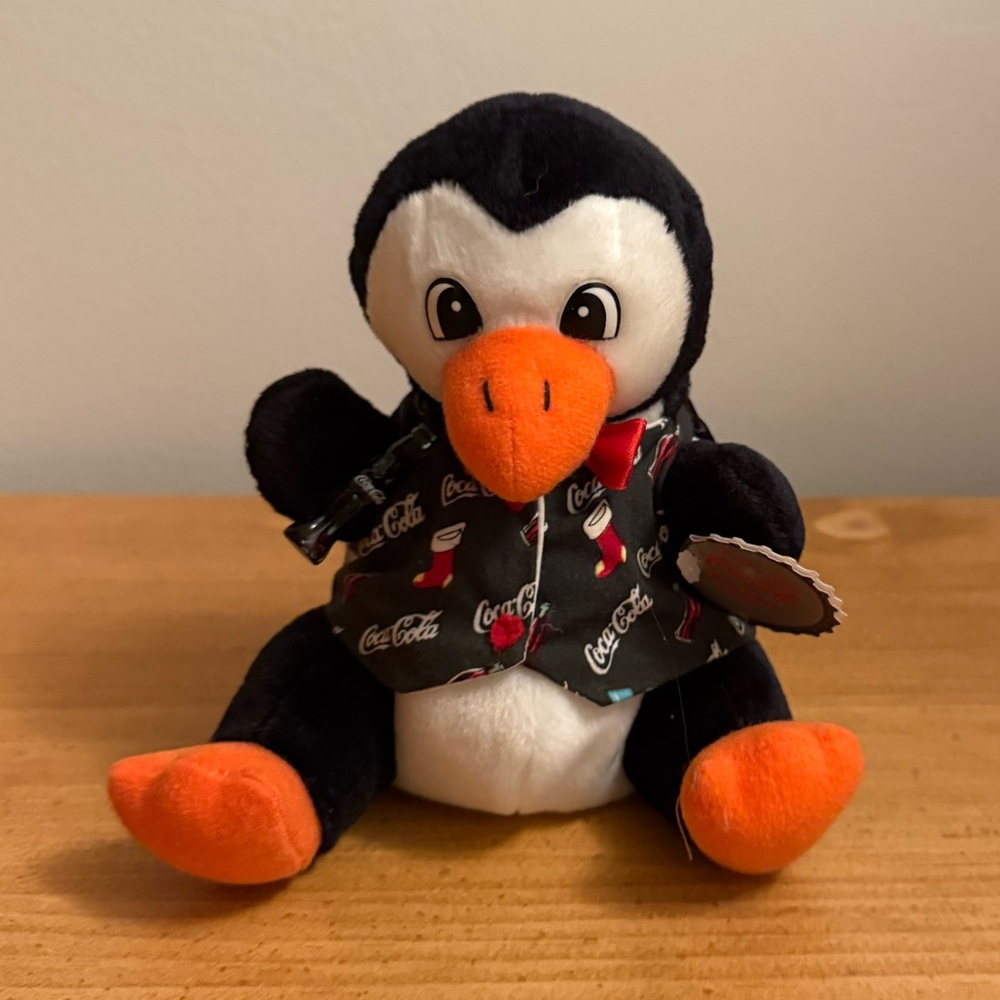 NWT Coca-Cola Penguin in Holiday Vest